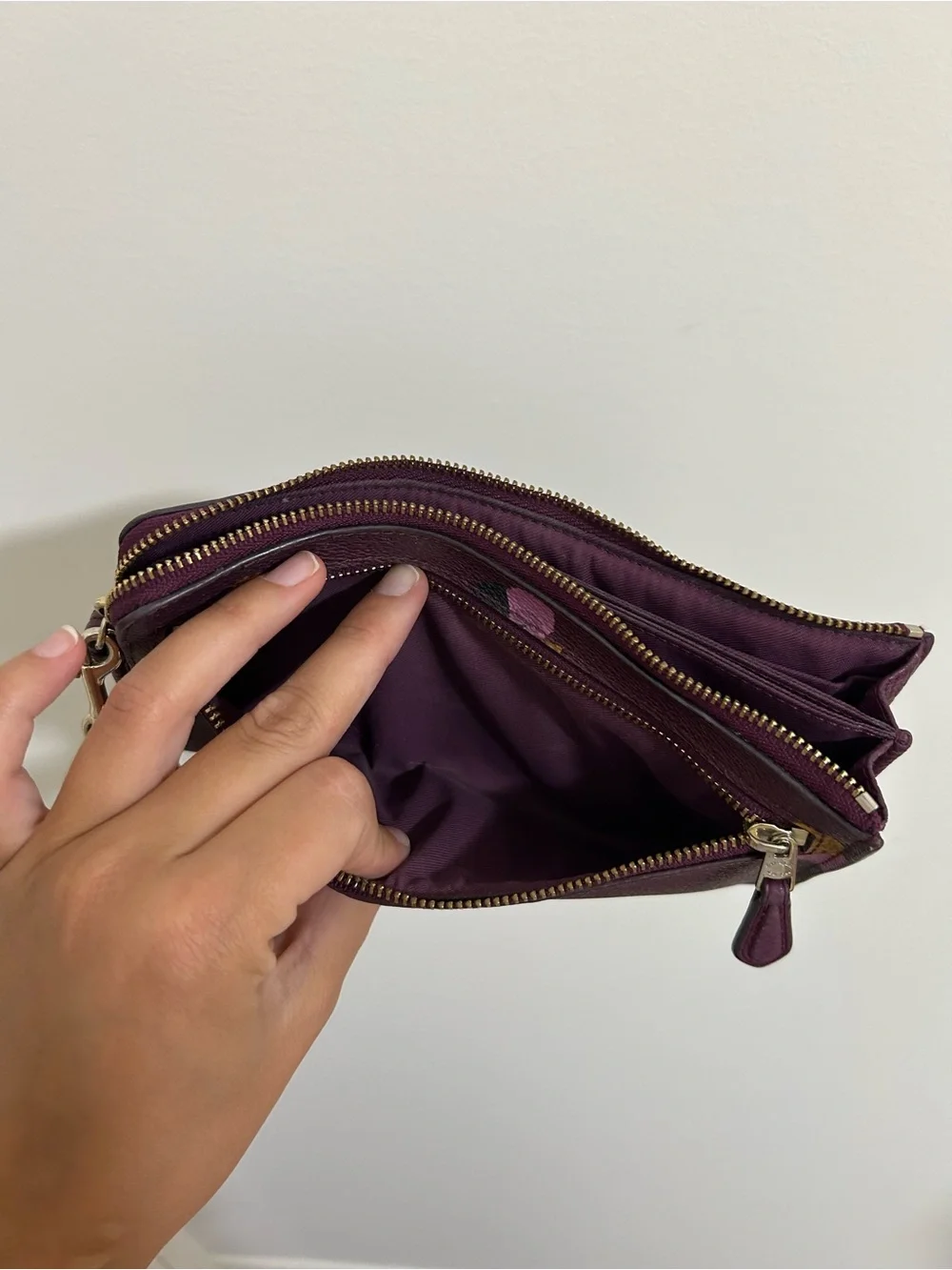 Coach plum leather